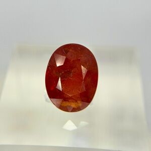 Natural Spessartite Garnet OvalCut 5.60ct RedOrange Loose Gemstone JewelryMaking